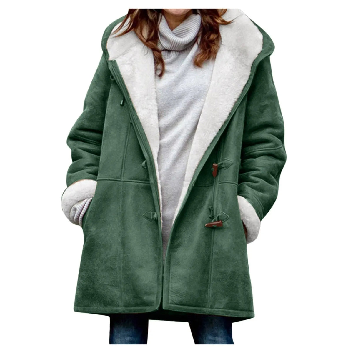 Ingrid | Warme Fleecejacke mit Kapuze für Damen