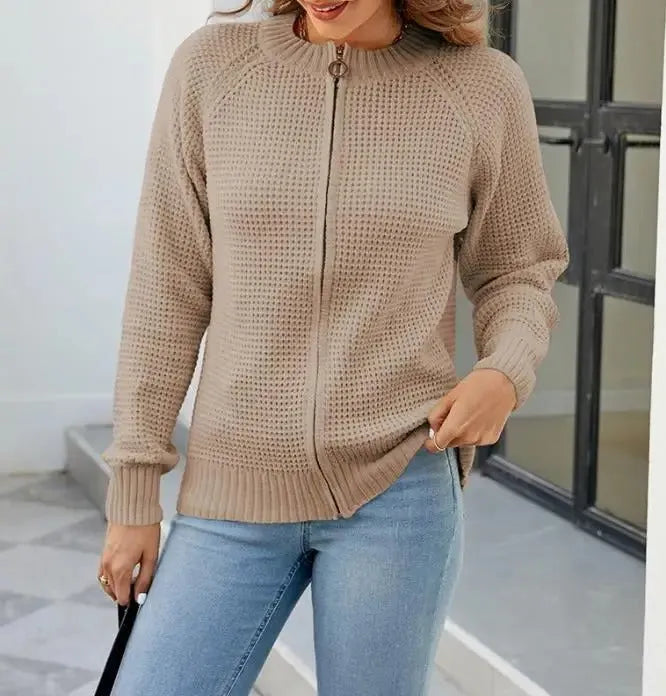 Ryleigh Zeitloser Waffelstrick Cardigan in Elegantem Design
