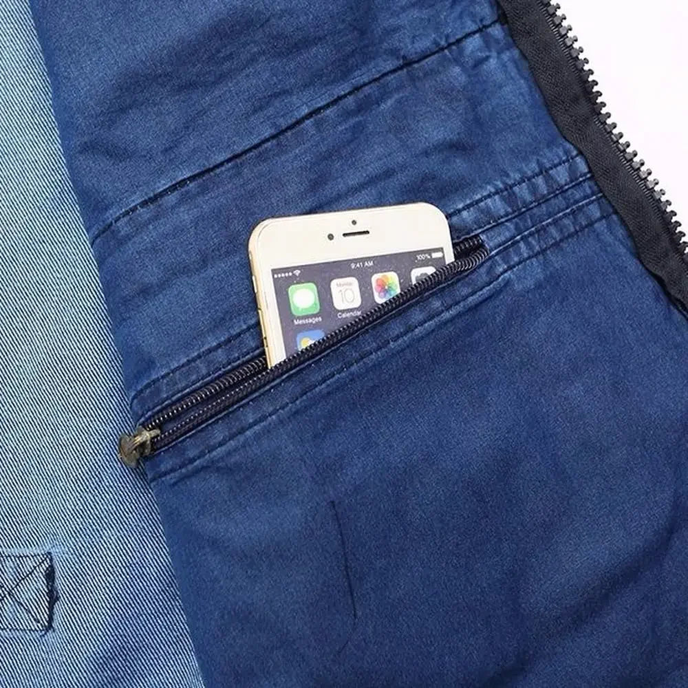 Jeansweste Mit Mehreren Taschen FÃ¼r Herren