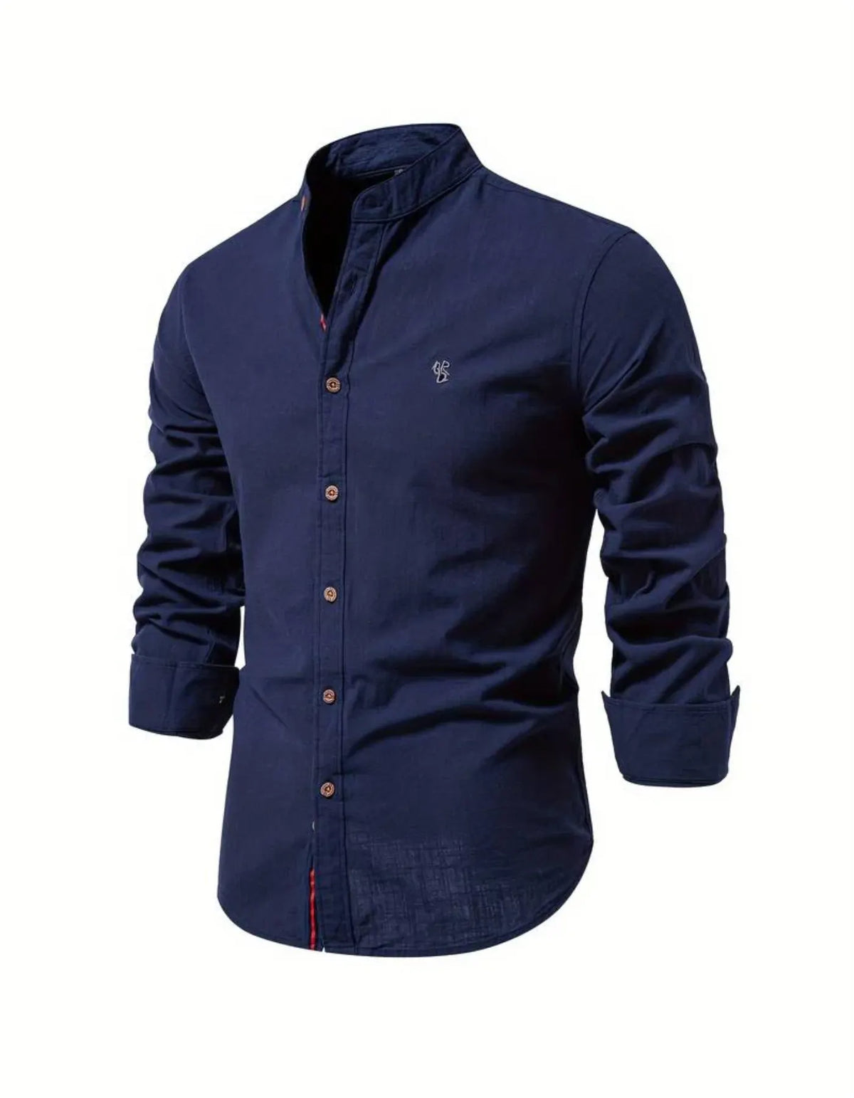 Herren Slim-fit Hemd Elegant Langarm
