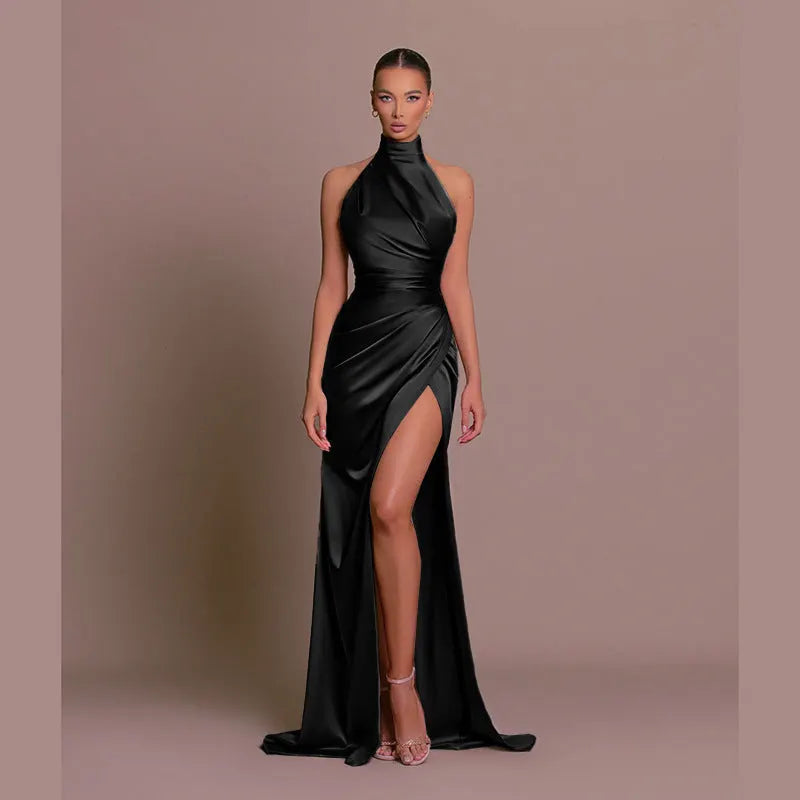 Vielseitiges Ã¤rmelloses Herbst Kragen Langes Kleid