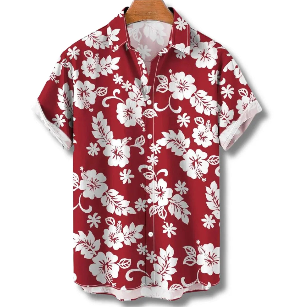 Herren Hawaii Hemd Kurzarm