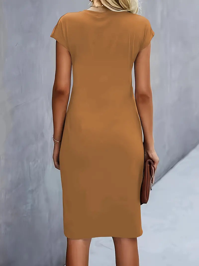 Caelyn | Midi Dress with Draping