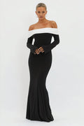 Elegantes Abendkleid mit Farbblock-Design