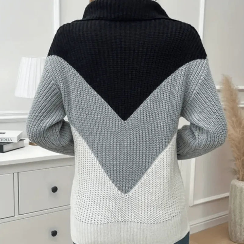 Chic Casual Strickjacke mit Chevron-Muster