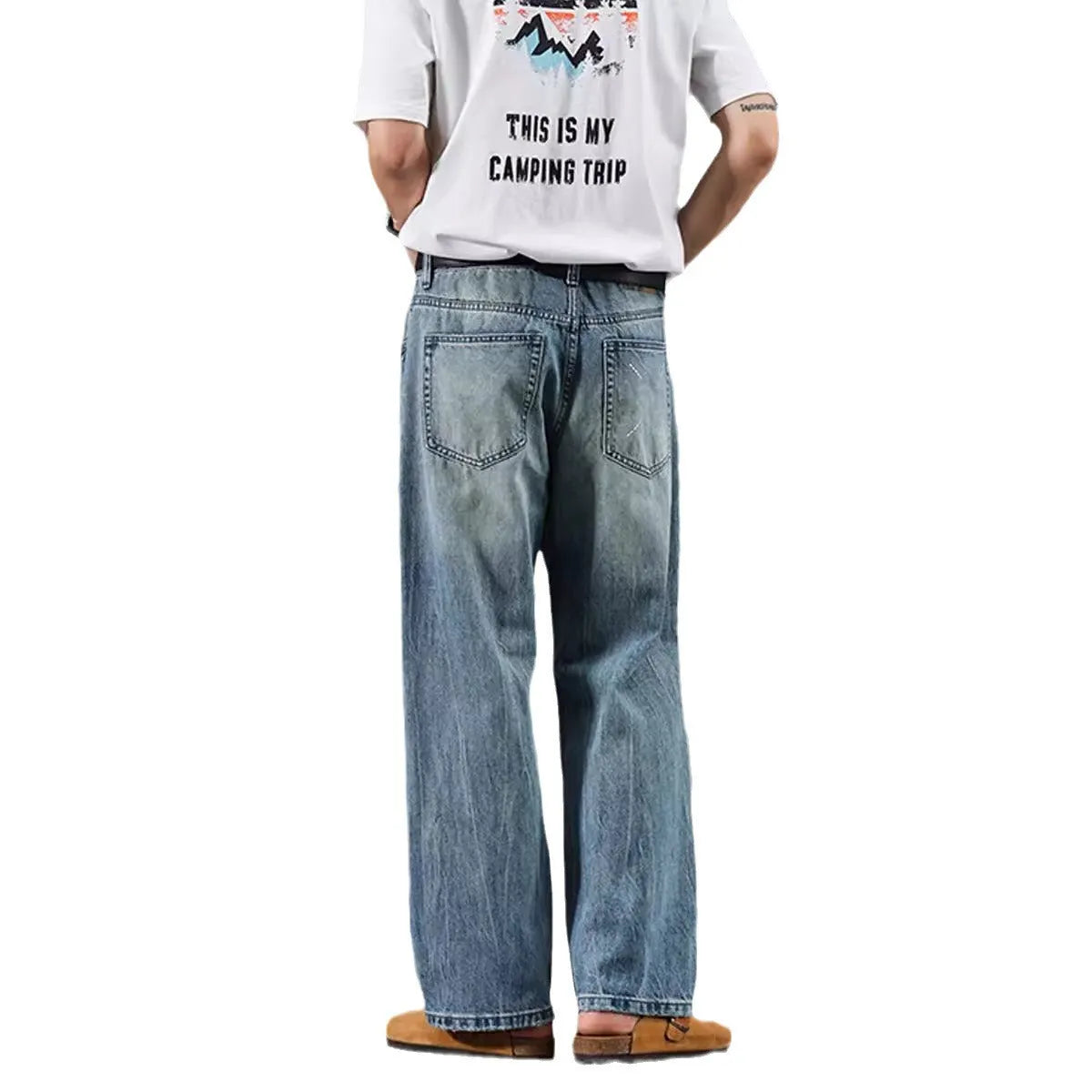 Herren entspannte Jeans im modernen Destroyed-Look