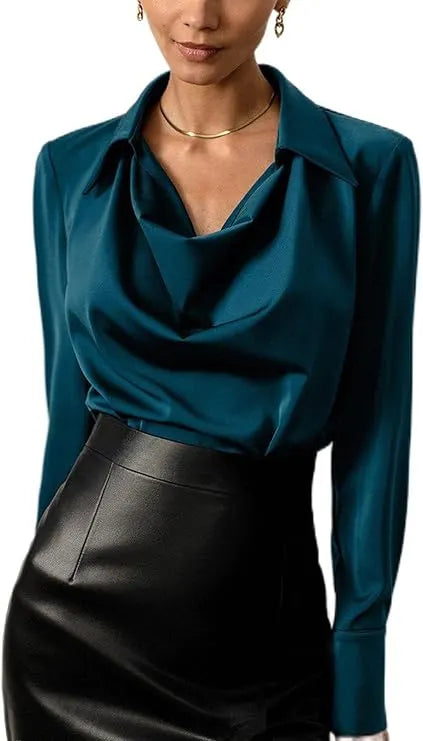 Elegante Seidenbluse Für Damen