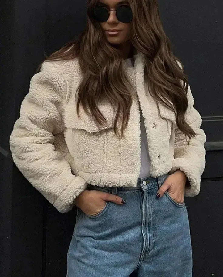 Zeitlose Teddy Kurzjacke aus Hochwertigem Material