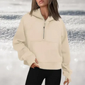 Charlotte | Femininer Halbreißverschluss Pullover für Stil und Komfort