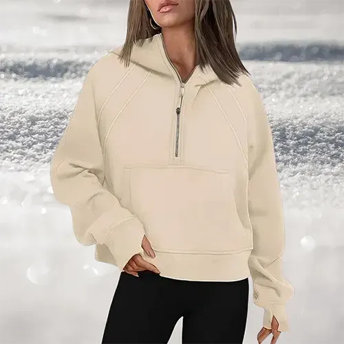 Charlotte | Femininer Halbreißverschluss Pullover für Stil und Komfort