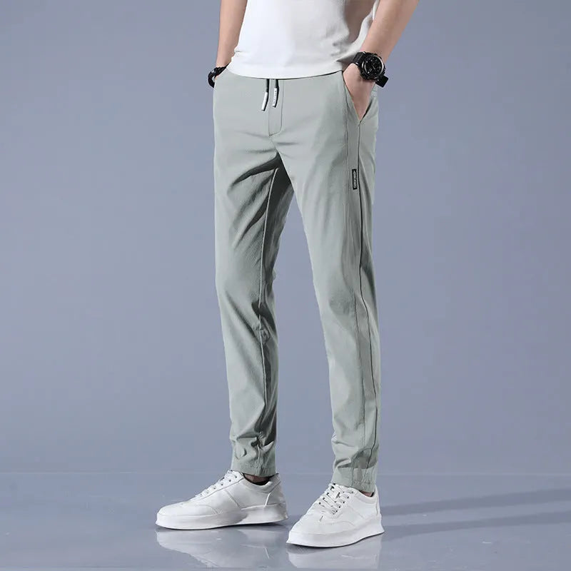 Atmungsaktive Gerade Sporthose Aus Sommer Eis Seide Für Herren