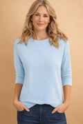 DARIELA | Damen Langarmshirt mit Rundhal