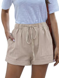 LEONA | Luchtige Dames Zomer Shorts met Elastische Tailleband & Zakken - Luchtig & Zomers
