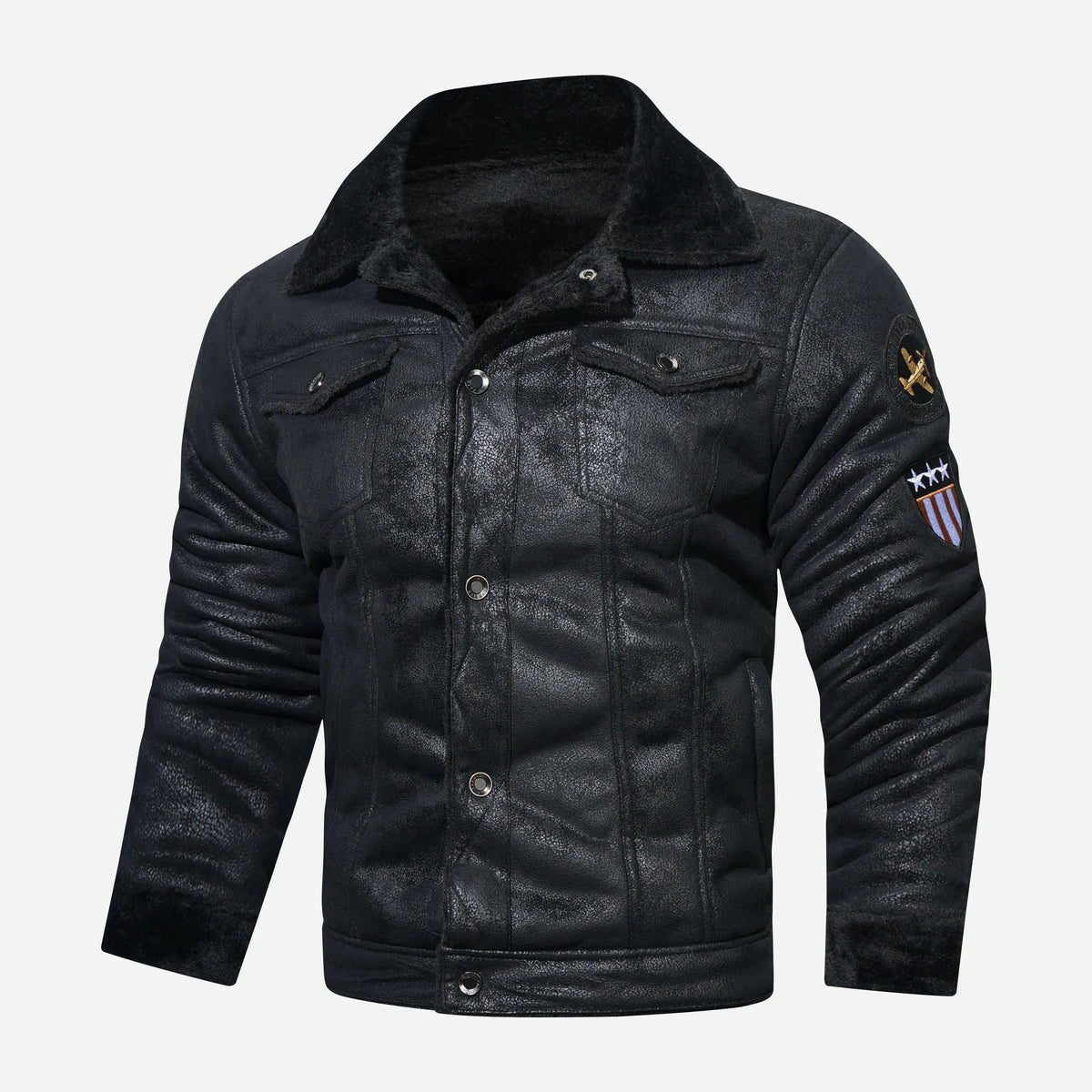 Leder Pilotenjacke mit Weicher FÃ¼tterung Marinus