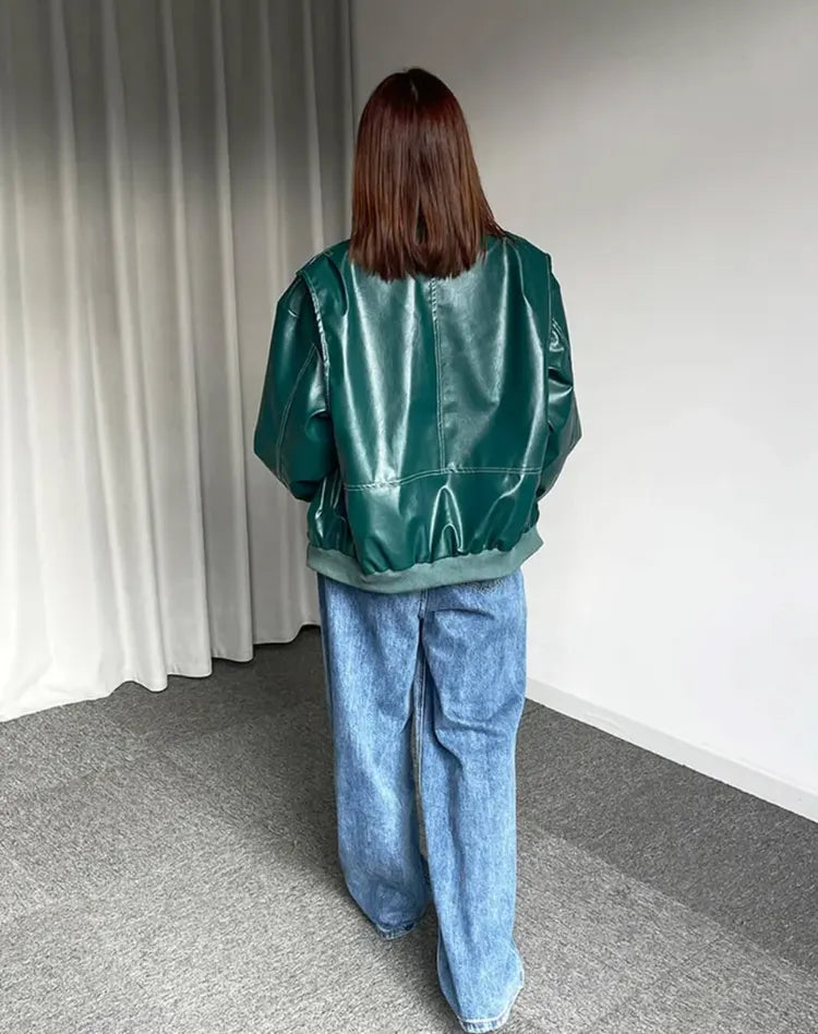 Charlot | Oversized Jacket with Zipper and Elegant Look