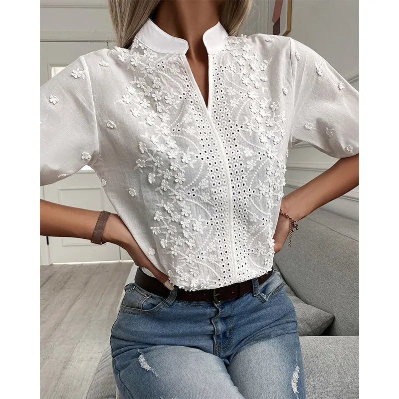 - Elegante Kurzarmbluse