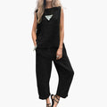 Womenâ€™s two-piece set with sleeveless top and trousers
