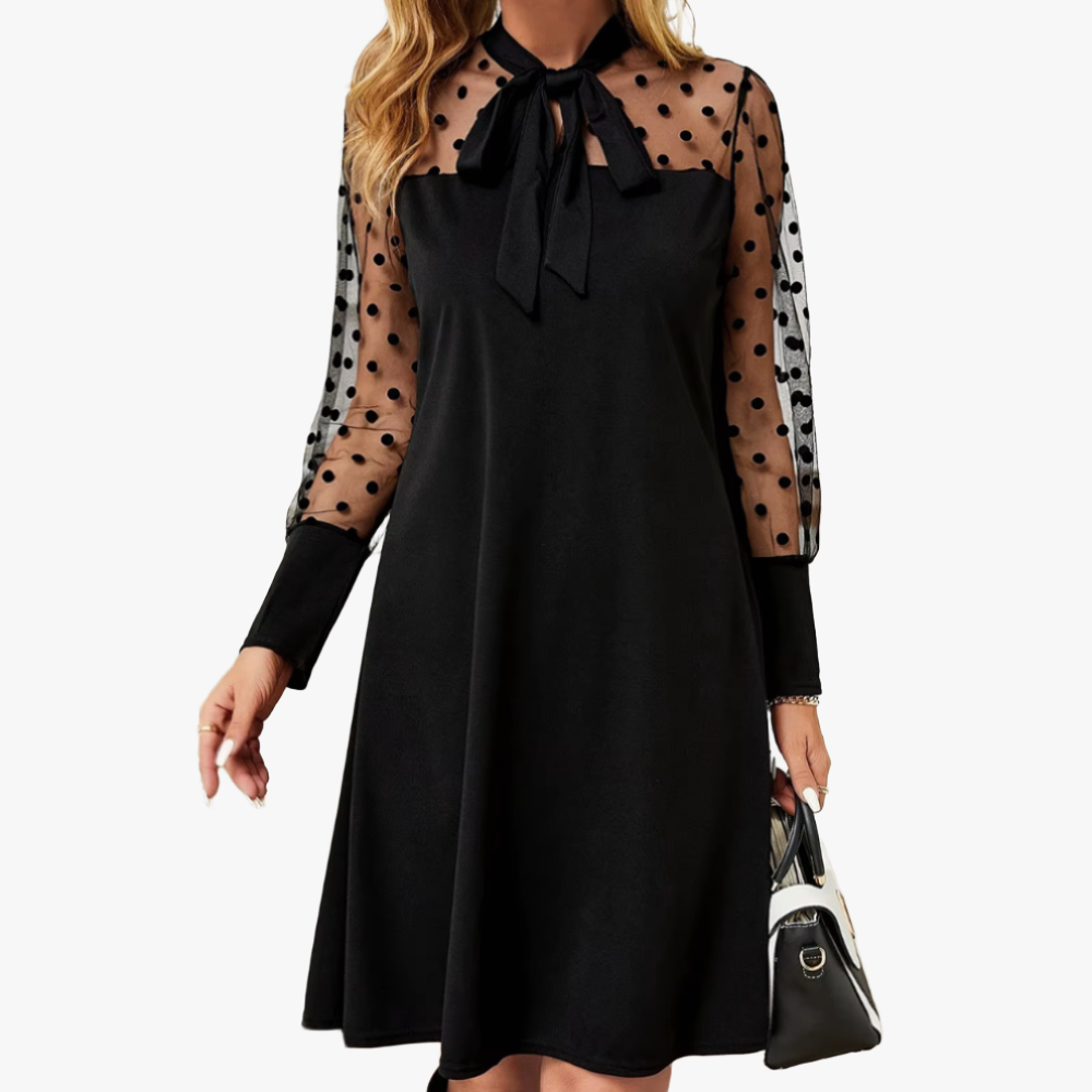 Elegantes modernes Kleid mit PuffÃ¤rmeln