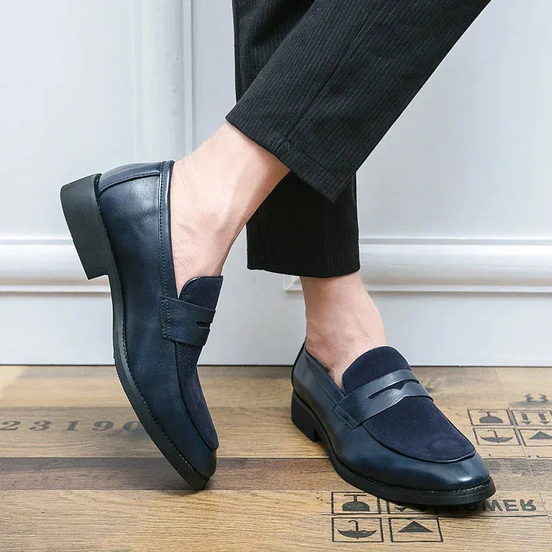 Elegante Wildleder- und Lederloafer