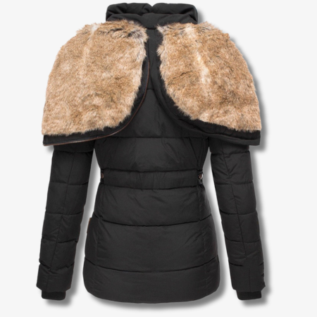 Warme Jacke mit Kapuze
