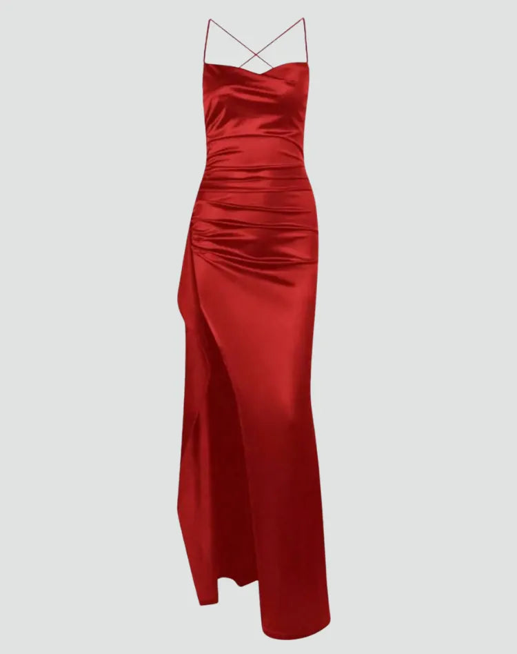 Elegant Refined Ladies Evening Dress with Split