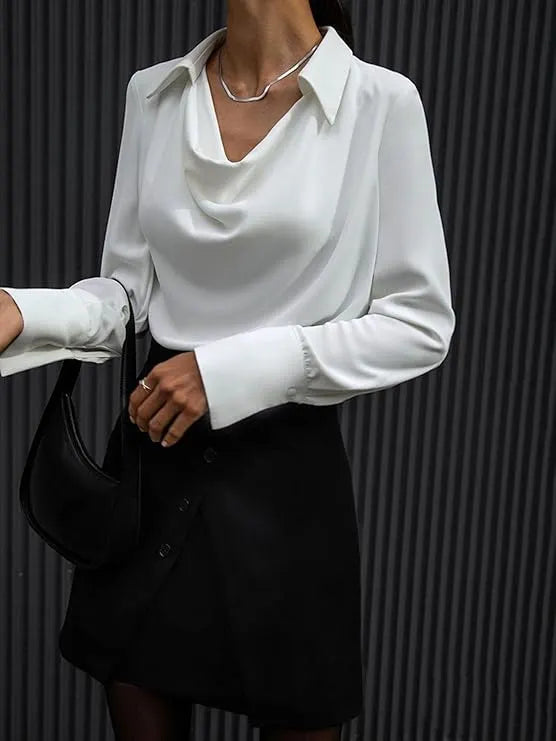 Elegante Seidenbluse Für Damen