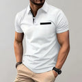 - Texturiertes Poloshirt