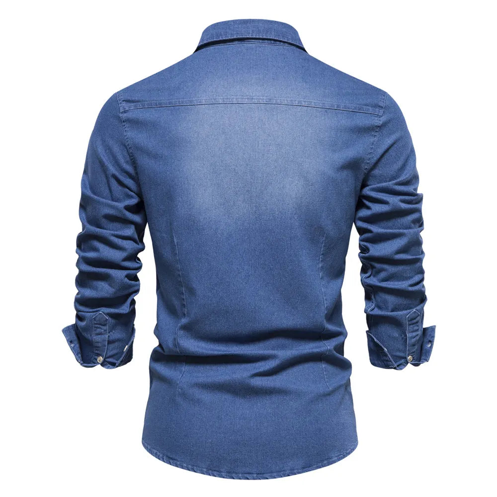 Vielseitiges Denim Hemd FÃ¼r MÃ¤nner