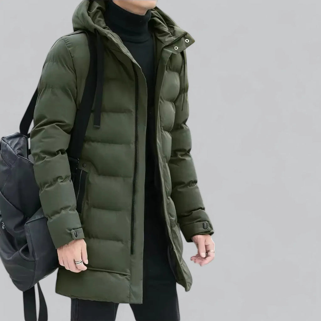 Elegante lange Winterjacke für Männer