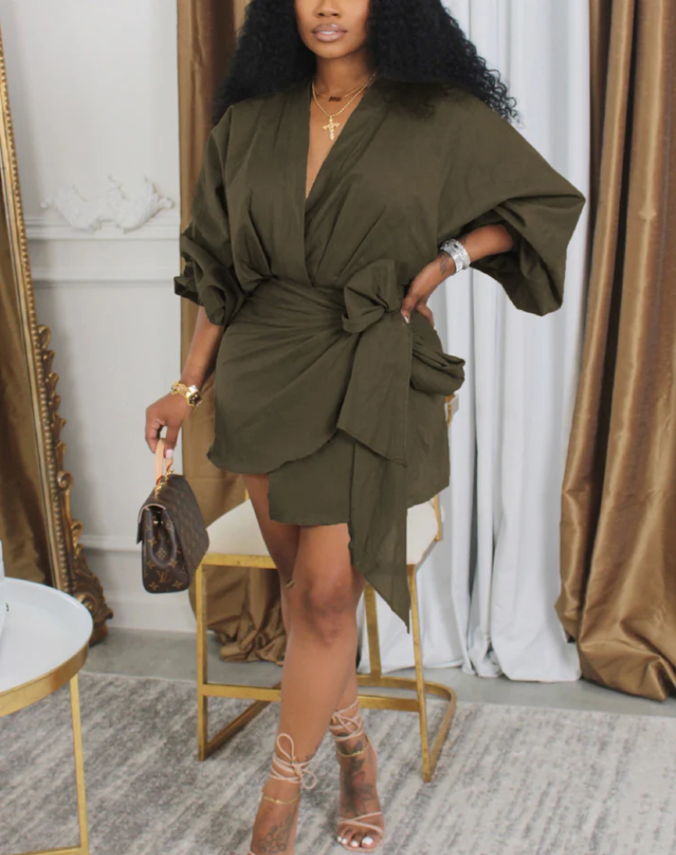 Shazmin | Bohemian Linen Kimono Women's Dress