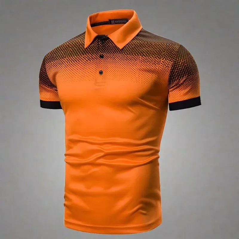 Gradient Herrenpoloshirt Stilvoll Sommer