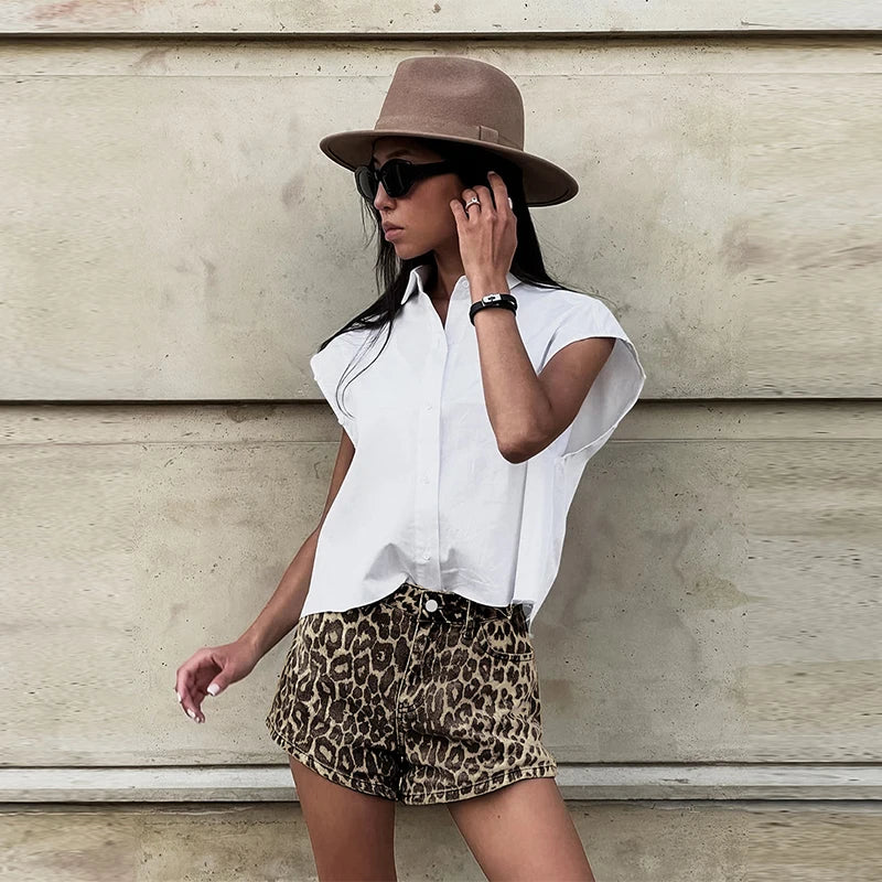 BABET | Dames Luipaard Print Zomer Short - Zomers, Luchtig & Stijlvol