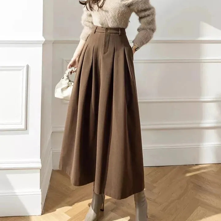 Damen Wollrock für Herbst und Winter