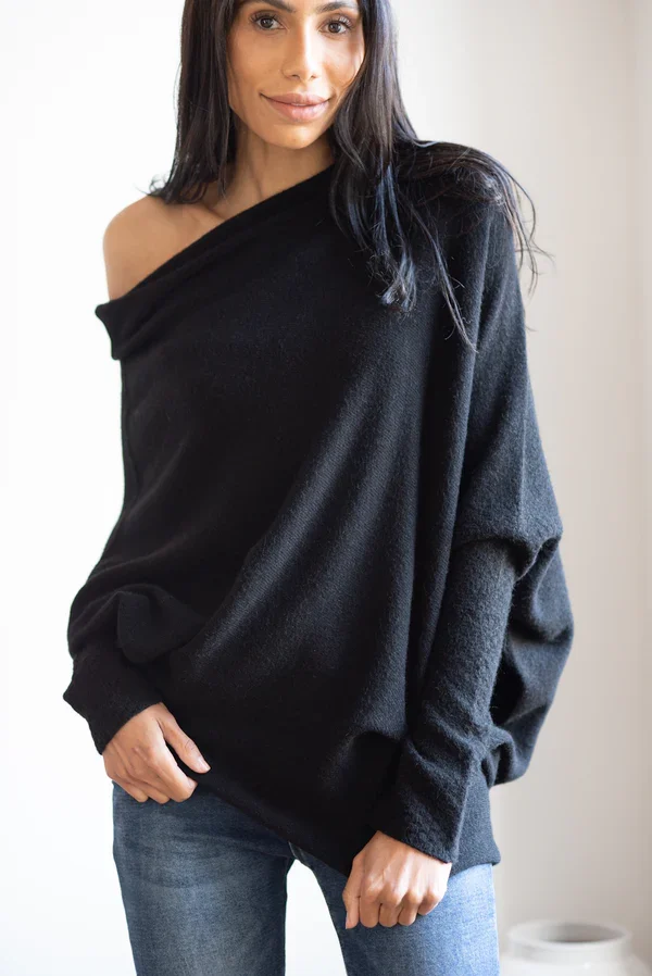 Mariemiâ„¢ - Asymmetrisch Drapierter Pullover