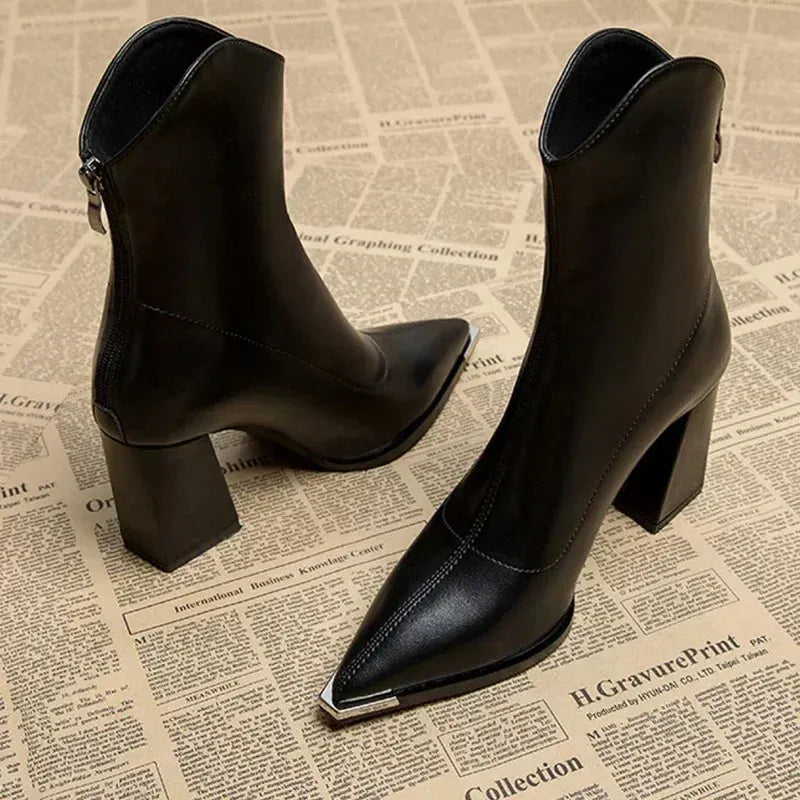 Beryl | Leather Ankle Boots