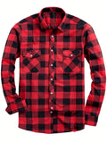 LÃ¤ssig Herren Bluse Hemd Lumberjack Print Shirt