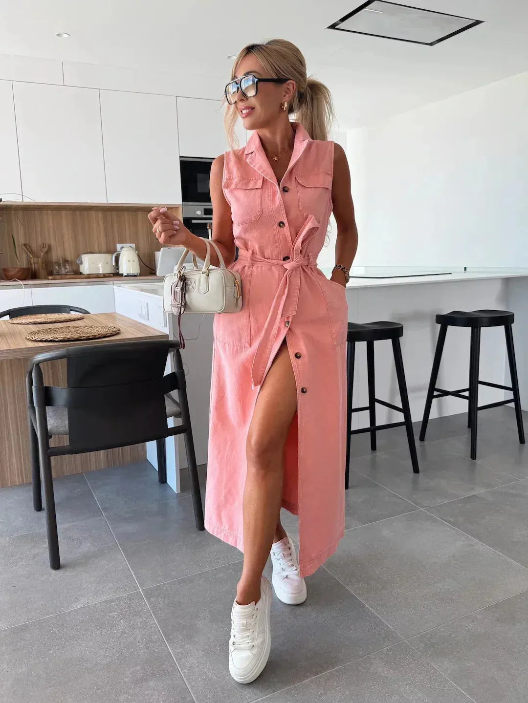 Robe longue en jean Lola