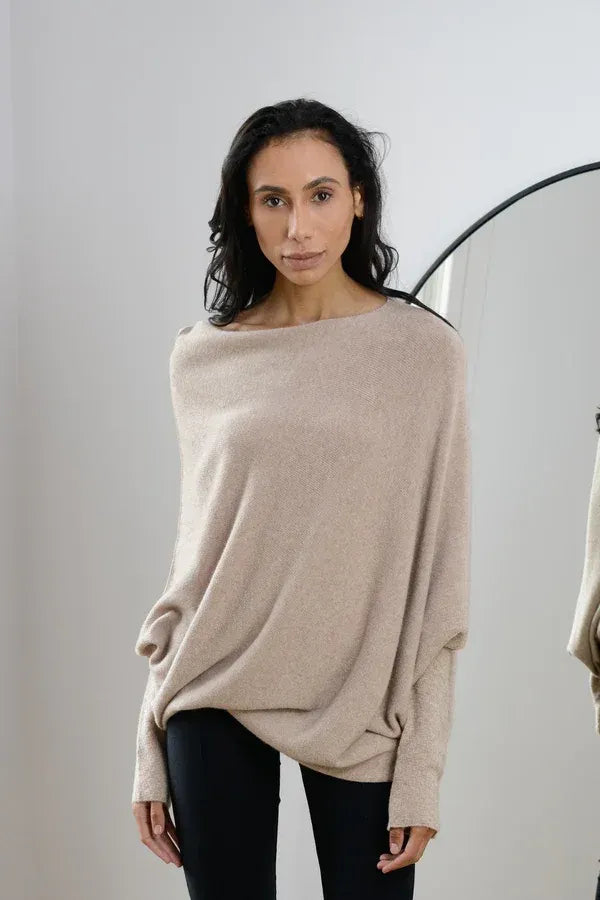 Mariemiâ„¢ - Asymmetrisch Drapierter Pullover