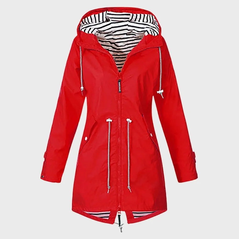 lange regenjacke für damen
