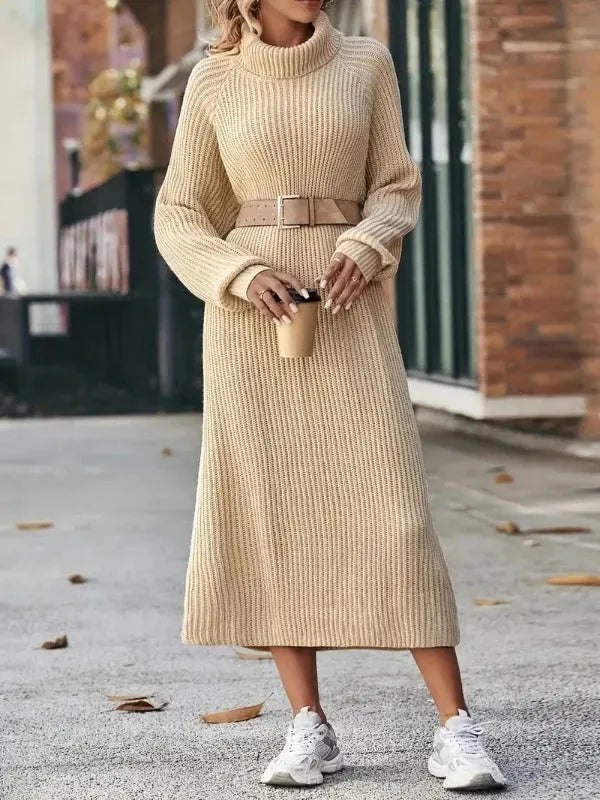 - Elegante Stickad KlÃ¤nning - Damen Strickkleid fÃ¼r Stil und Komfort