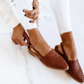Elegant woven women's moccasins