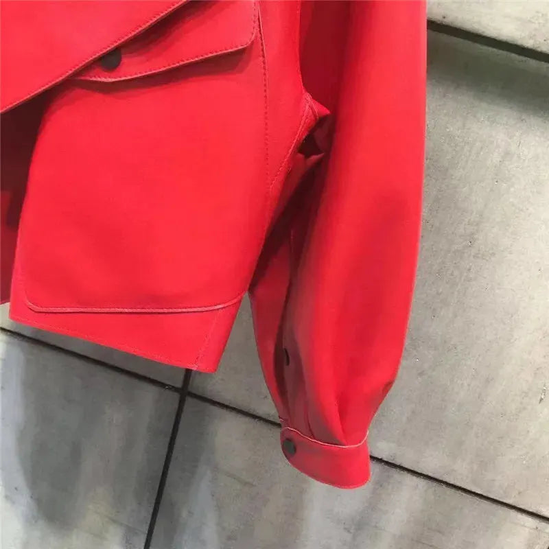 Retro Stilvolle Lederjacke