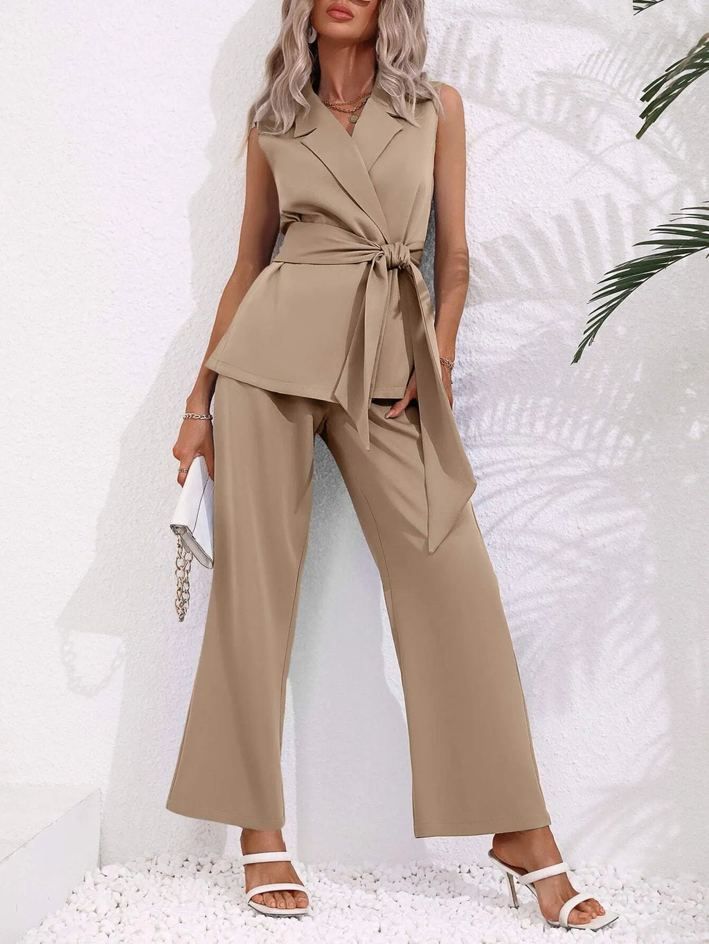 Conjunto Feminino Alfaiataria Bege Istambul