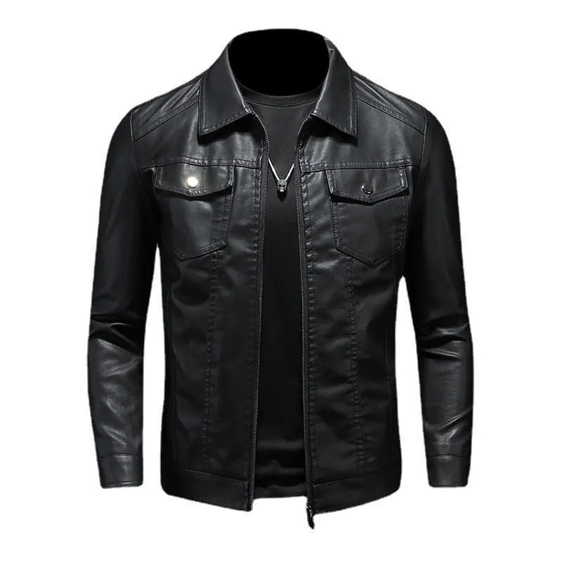 Herren-Lederjacke im Vintage-Stil