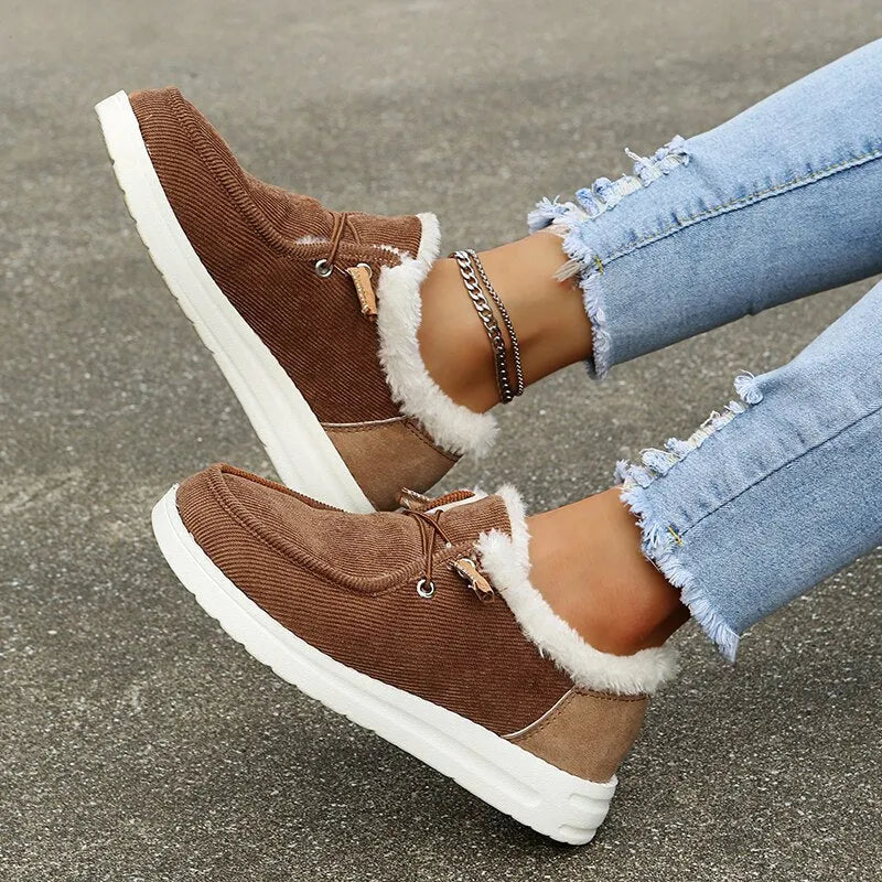 Dames Slip-On Winterschoenen Met Voering â€“ Warm En Veilig De Winter Door