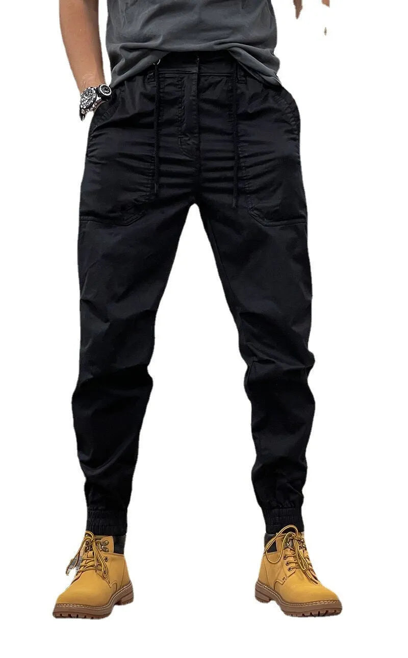Retro Herren Latzhose Mit Mehreren Taschen Und Elastischer Taille