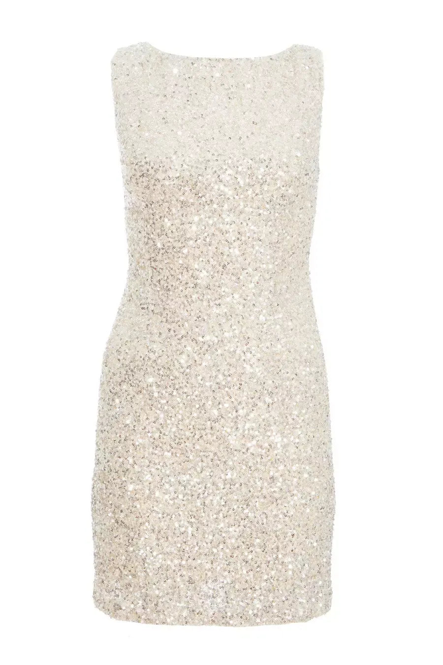 Festive Women's Mini Dress with Sequins and Large Bow