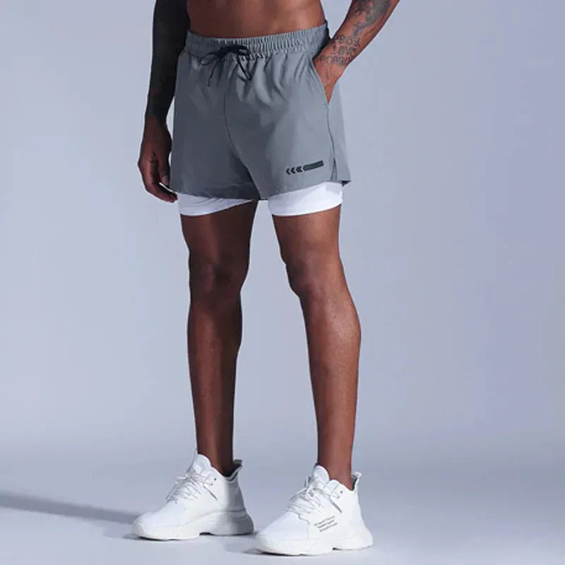 Laufshorts FÃ¼r Herren 2 in 1 Schnelltrocknend FÃ¼r Joggen, Fitnessstudio Und Training Davorio