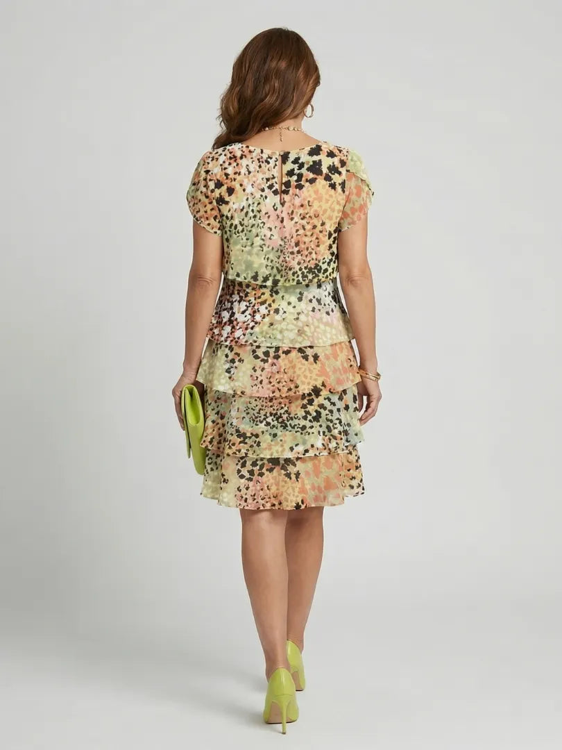Nohea | Structured Abstract Knee Length Dress