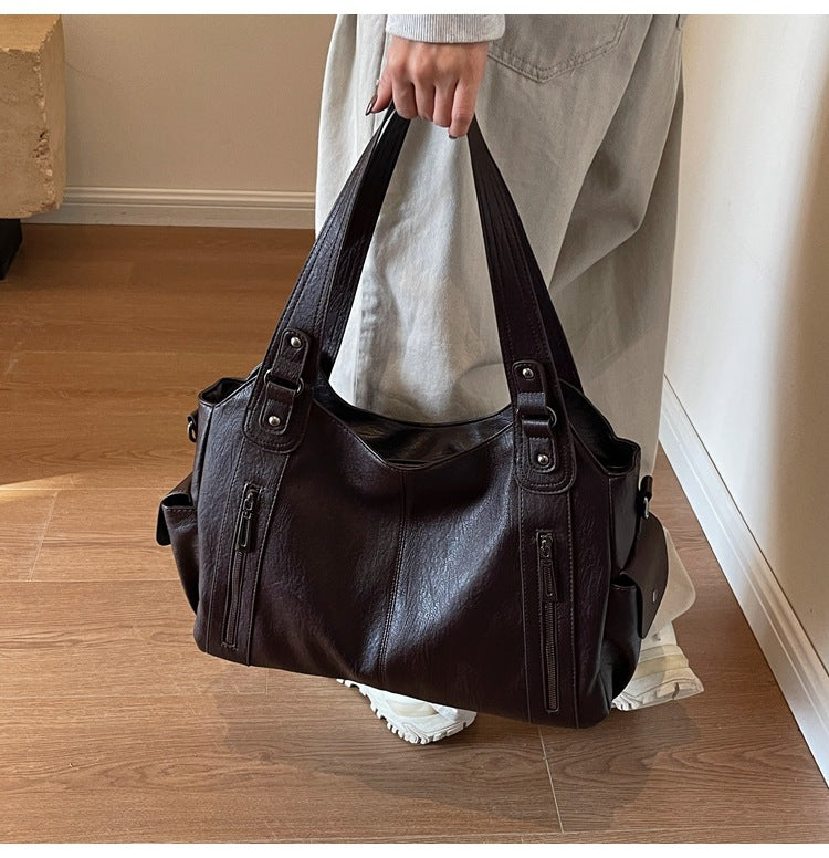 Leren Dames Tas Met Uniek Design & Ritsdetails | Luxe, Ruim & Modieus